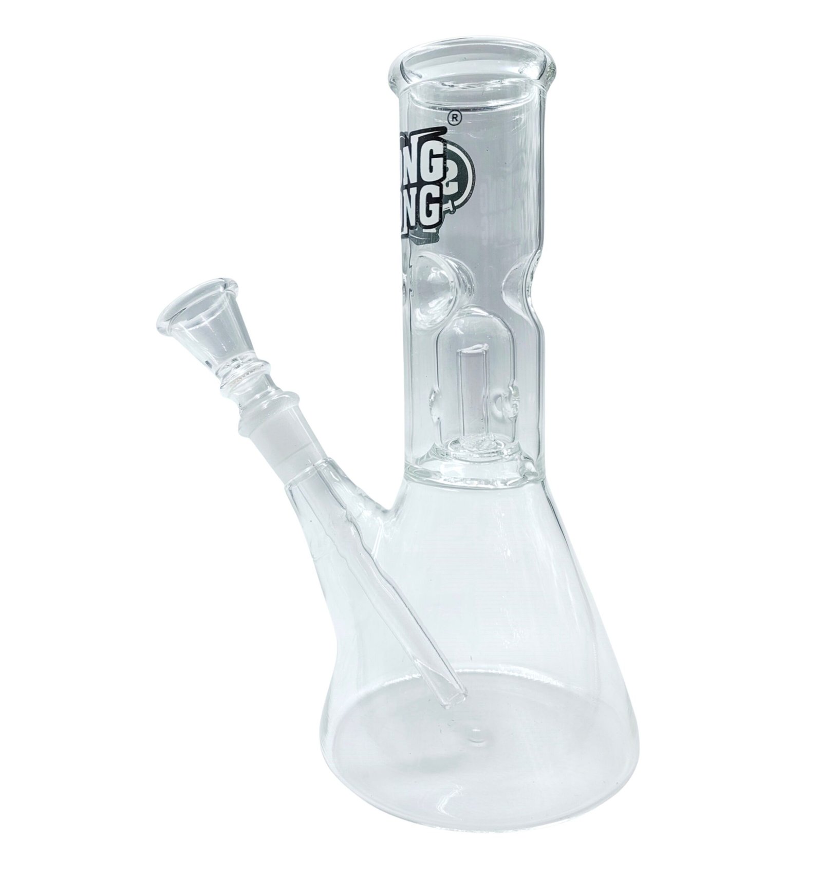 8" Glass Percolator Beaker Bong -Clear