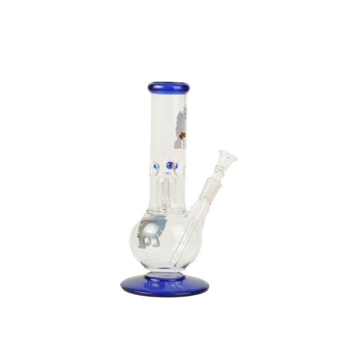 Glass Percolator Bong 8" | Blue