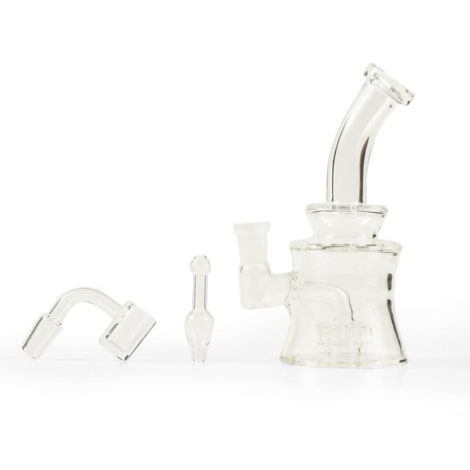 Glass Dab Rig 6" with Quartz Banger - Image 2