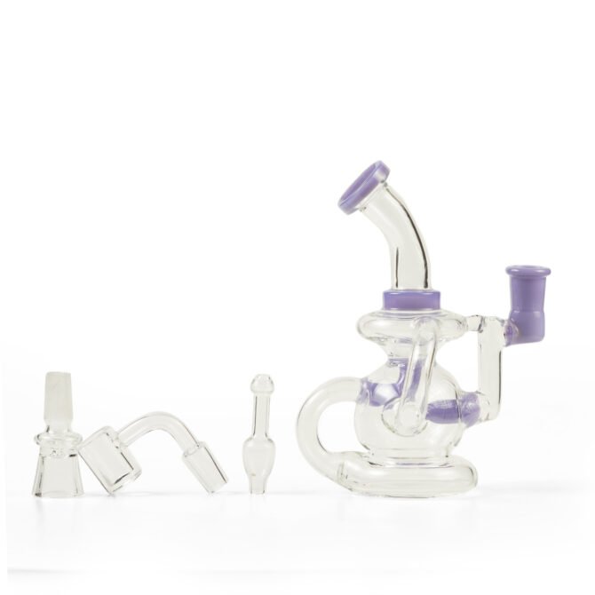 Mini Recycler Dab Rig 6" with Quartz Banger - Image 2