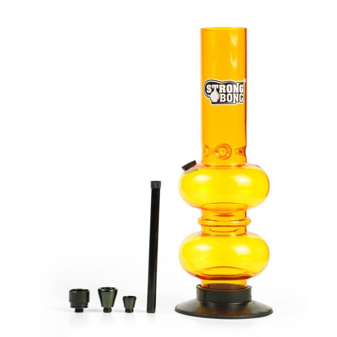 Acrylic Ice Bong 12" | Double Trouble | Yellow - Image 2