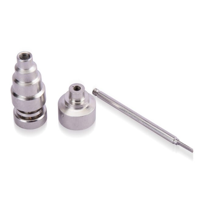 Titanium Dab Nail + Carb Cap + Dabber | All-in-One Dabbing Tool | Universal Size | Silver - Image 3