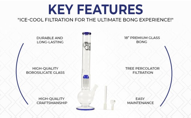 Glass Bong 18" | Tree Percolator - Image 7