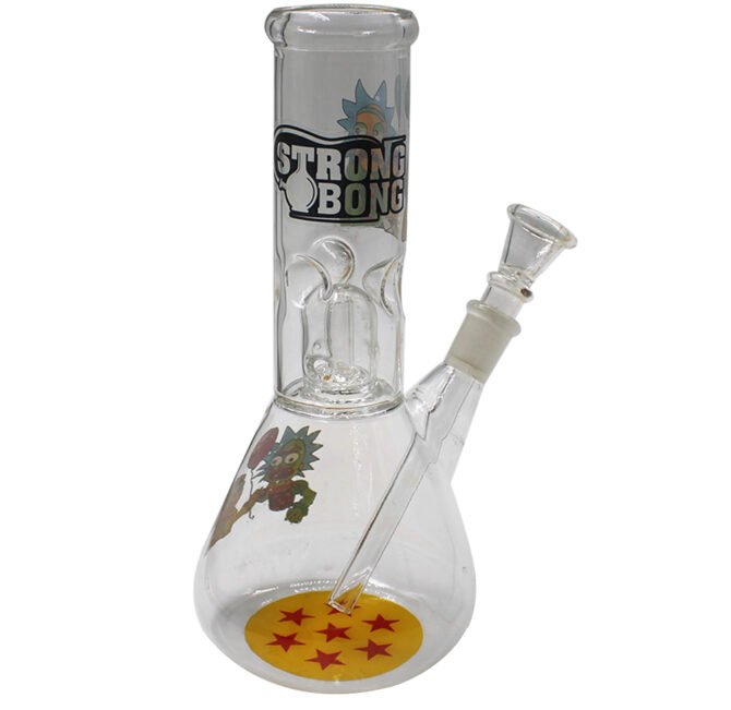 Glass Beaker Percolator Bong 8" | Clear - Image 3