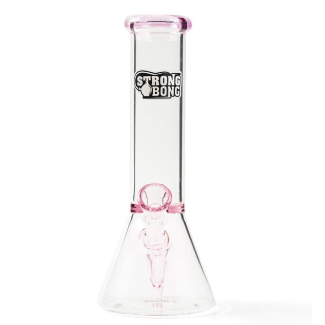 Heart Beaker Glass Percolator Bong 10" | Ultra Thick Glass | Pink - Image 3