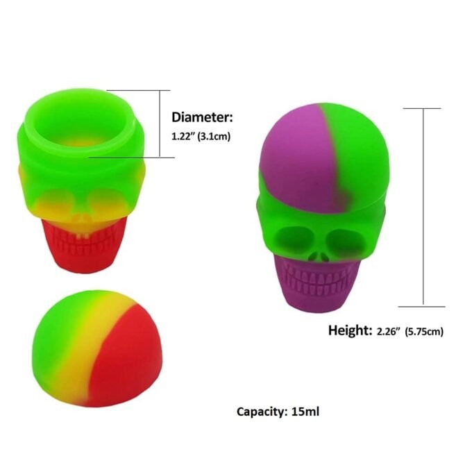 Silicone Dabcase 15ml | Skull - Image 2