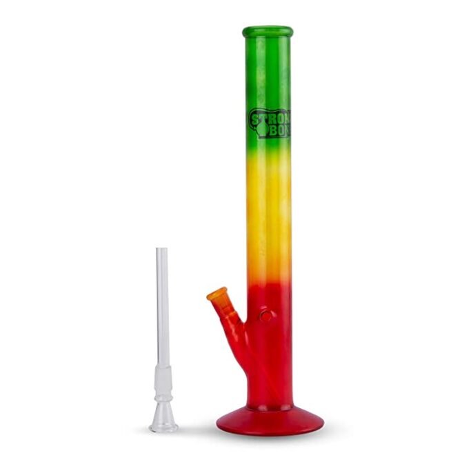 Glass Bong 14" | Straight | Rasta - Image 2