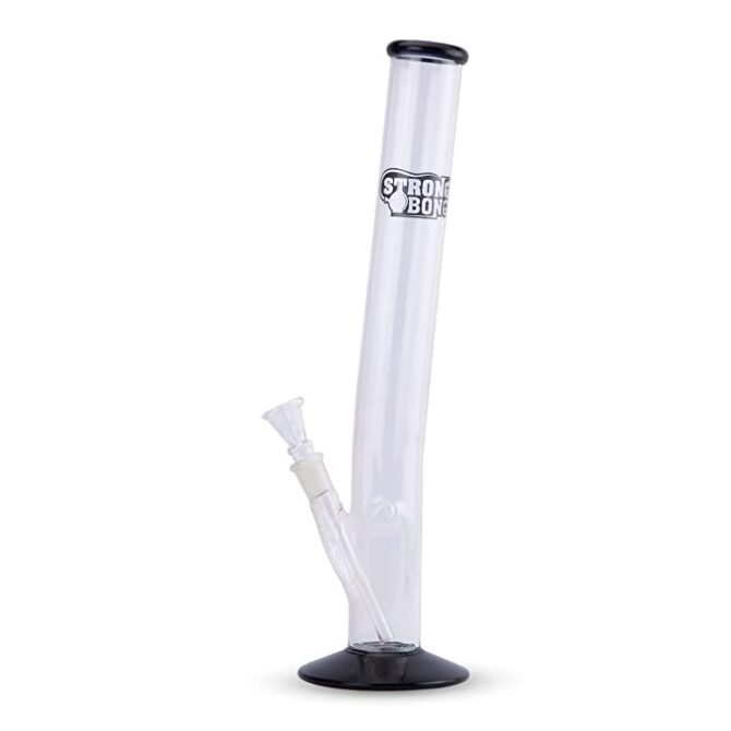 Glass Bong 14" | Bent Neck | Black