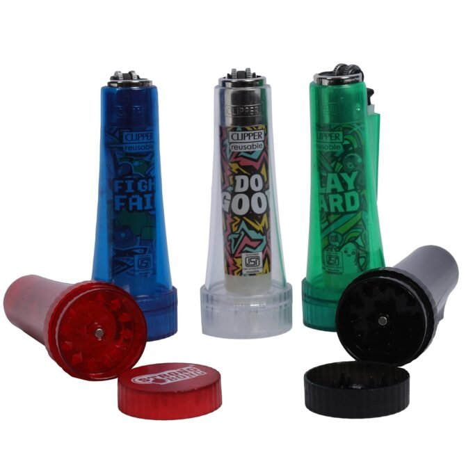 Clip Head | Clipper Lighter holder with built-in herb grinder - Image 7