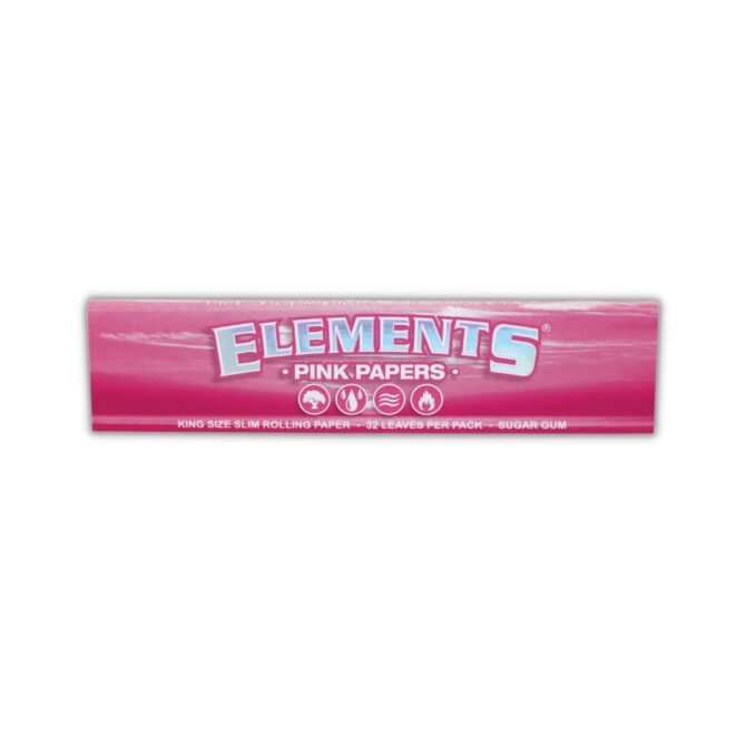 Elements – Pink King Size Slim Rolling Papers