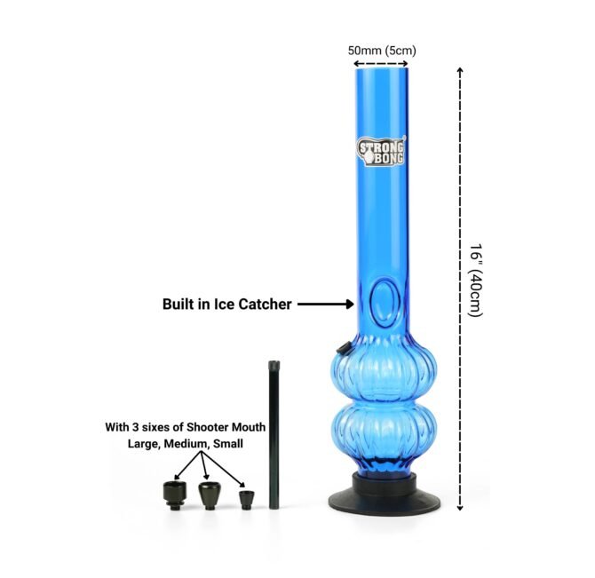 Acrylic Ice Bong 16" | Blue - Image 3