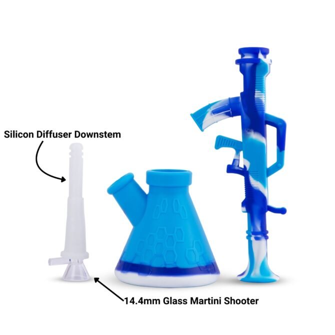 Silicone Bong 12" | AK-47 | Unbreakable & Detachable - Image 4