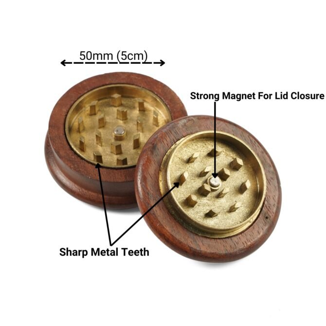 Wooden Metal Grinder | Gold - Image 3