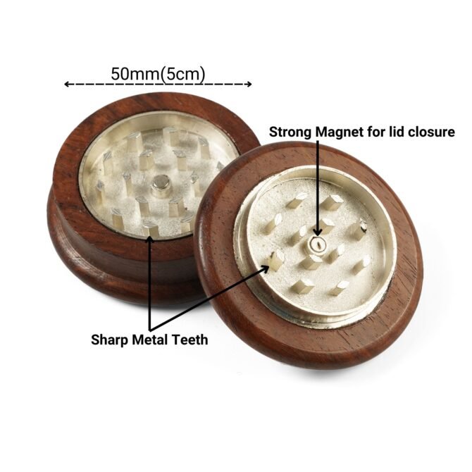 Wooden Metal Grinder | Silver - Image 3