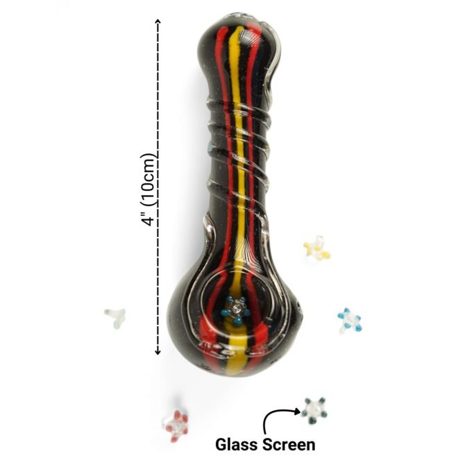 Glass Spoon Pipe 4" | Black - Image 4