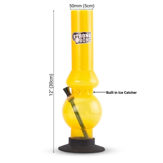 Acrylic Ice Bong 12" | Classic | Yellow - Image 3