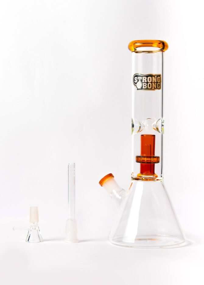 Glass Beaker Bong 12" | UFO Showerhead Percolator - Image 2