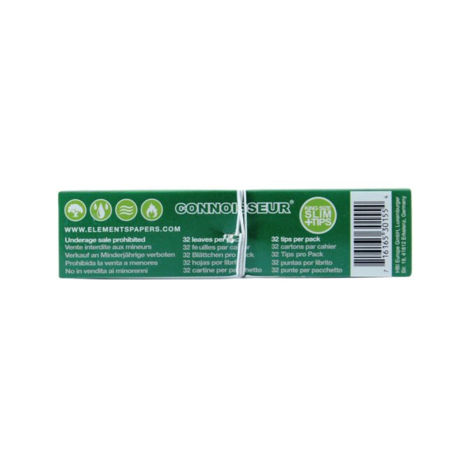 ELEMENTS Green Connoisseur Rolling Papers with Tips - King Size Slim - Image 2