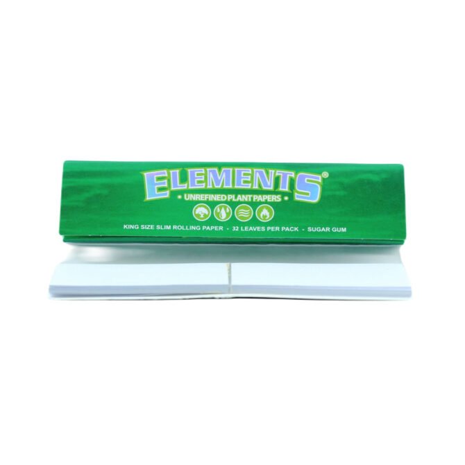 ELEMENTS Green Connoisseur Rolling Papers with Tips - King Size Slim - Image 3
