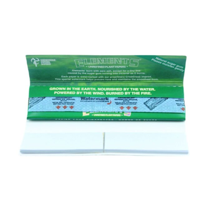 ELEMENTS Green Connoisseur Rolling Papers with Tips - King Size Slim - Image 4