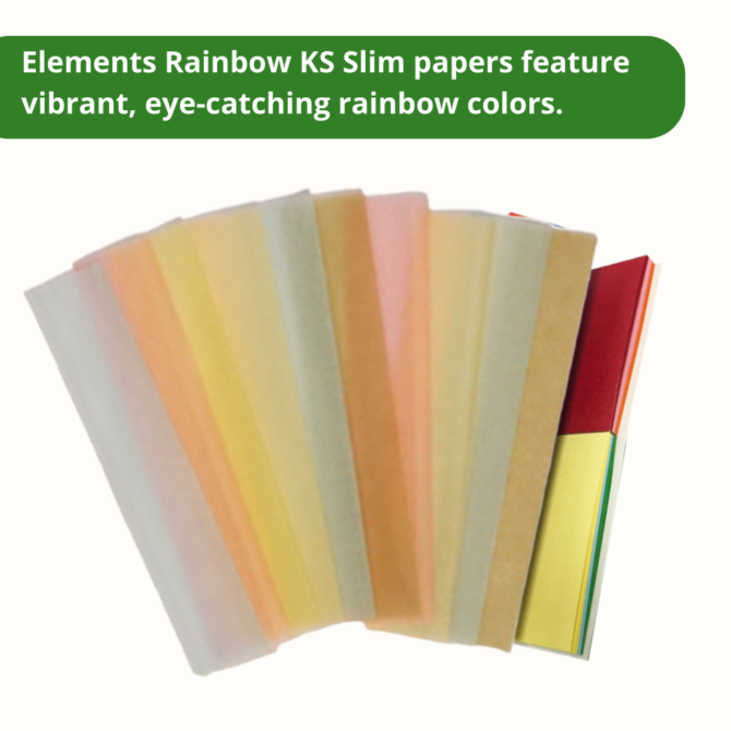 ELEMENTS RAINBOW CONNOISSEUR - KS SLIM + TIPS - 32 LEAVES - Image 3