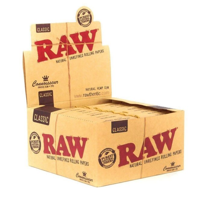 RAW Classic Connoisseur - King Size Rolling Papers with Tips - Image 2
