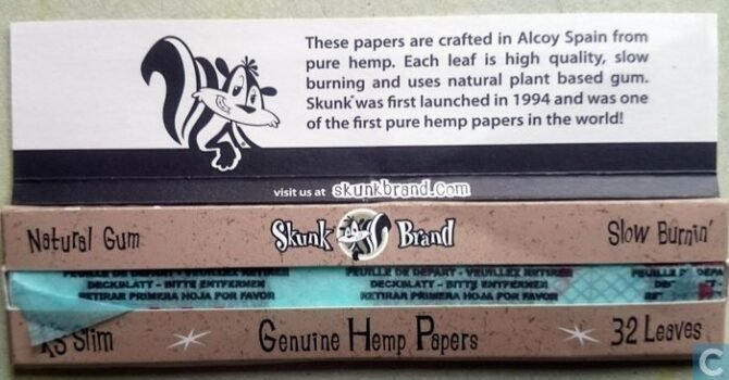 Skunk Organic Rolling Paper King Size - King Size Slim - Image 2