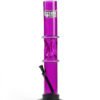 14" Straight Acrylic Bong with Ice Catcher | Includes 3 size Shooter Mouthpieces | Durable Waterpipe – Purple