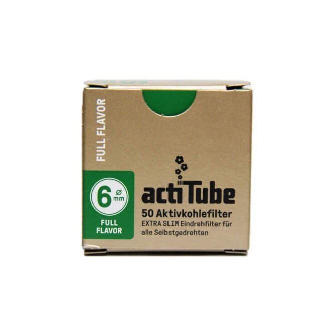 ActiTube Activated Charcoal Extra Slim Filters - 50 Tips (6mm full flavour)