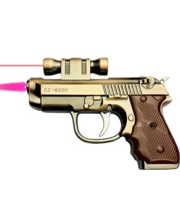 Gun Jet Lighter (Refillable) with Laser