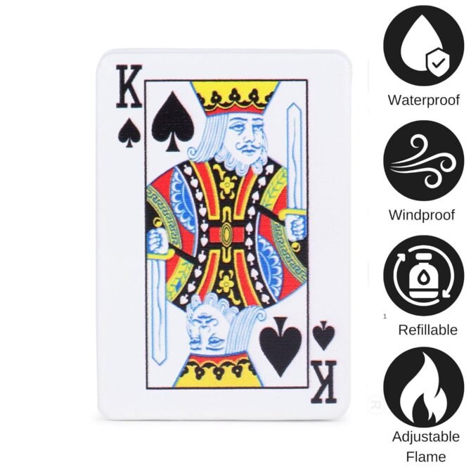 Playing Card Jet Lighter (Refillable) - Image 3
