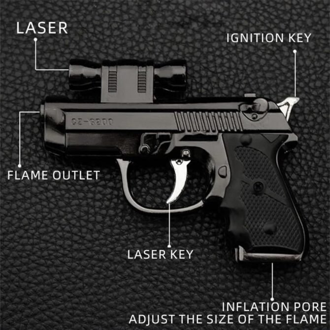 Gun Jet Lighter (Refillable) with Laser - Image 6