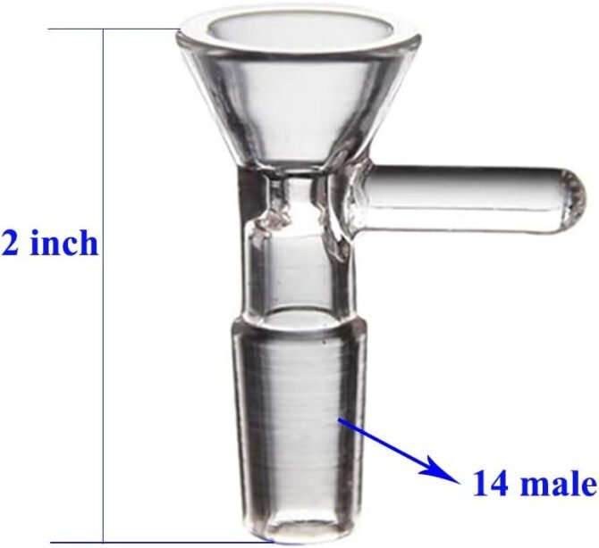 Glass Martini Bowl Shooter|14.4mm Male Joint – Pack of 2 - Image 2
