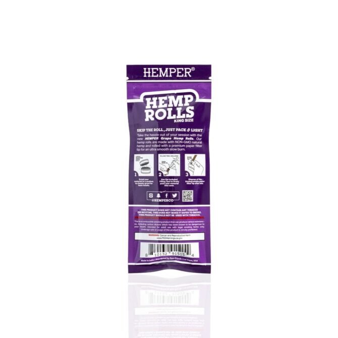 HEMPER Grape Flavored Rolls with Paper Filter Tips – 2-Pack - Image 5