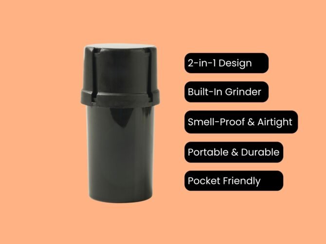 GrindTainer – Smell-Proof Herb Storage Container with Built-In Grinder - Image 3